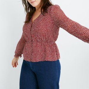 Madewell Overture Top in Ditsy flowers size M NWT